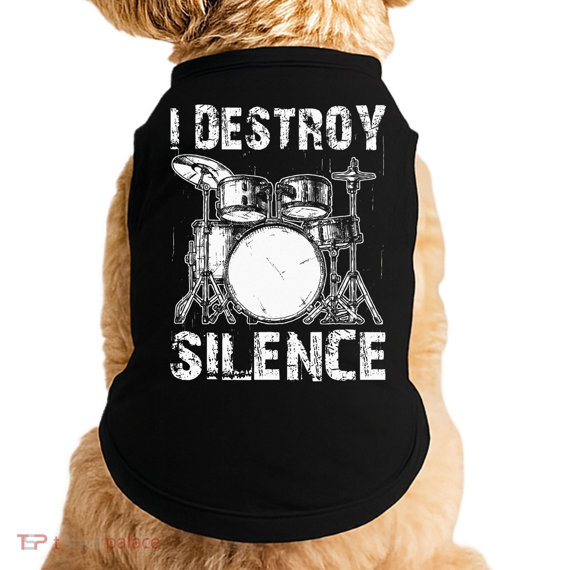 Cute Drum Set Women Drumming Rocker Music Percussion Doggie Tank