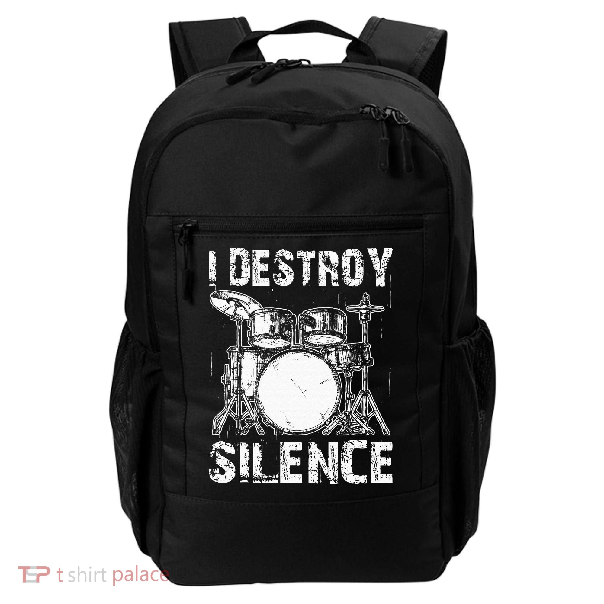 Cute Drum Set Women Drumming Rocker Music Percussion Backpack