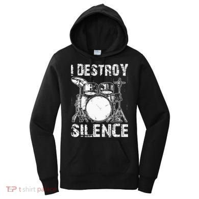 Cute Drum Set Women Drumming Rocker Music Percussion Women's Hoodie