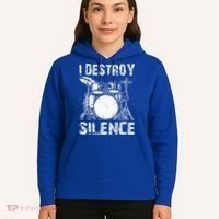 Cute Drum Set Women Drumming Rocker Music Percussion Hoodie thumb 5