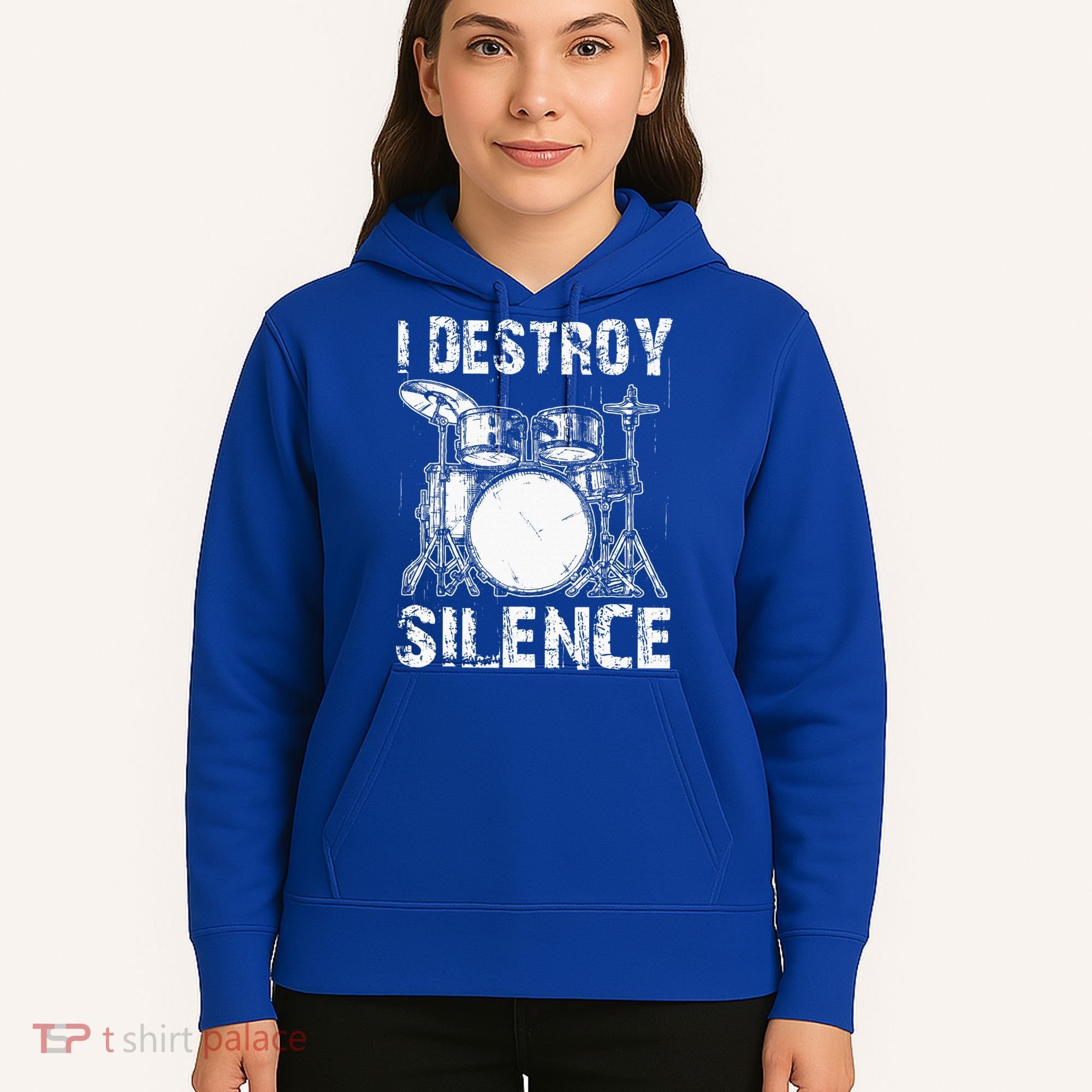 Cute Drum Set Women Drumming Rocker Music Percussion Hoodie