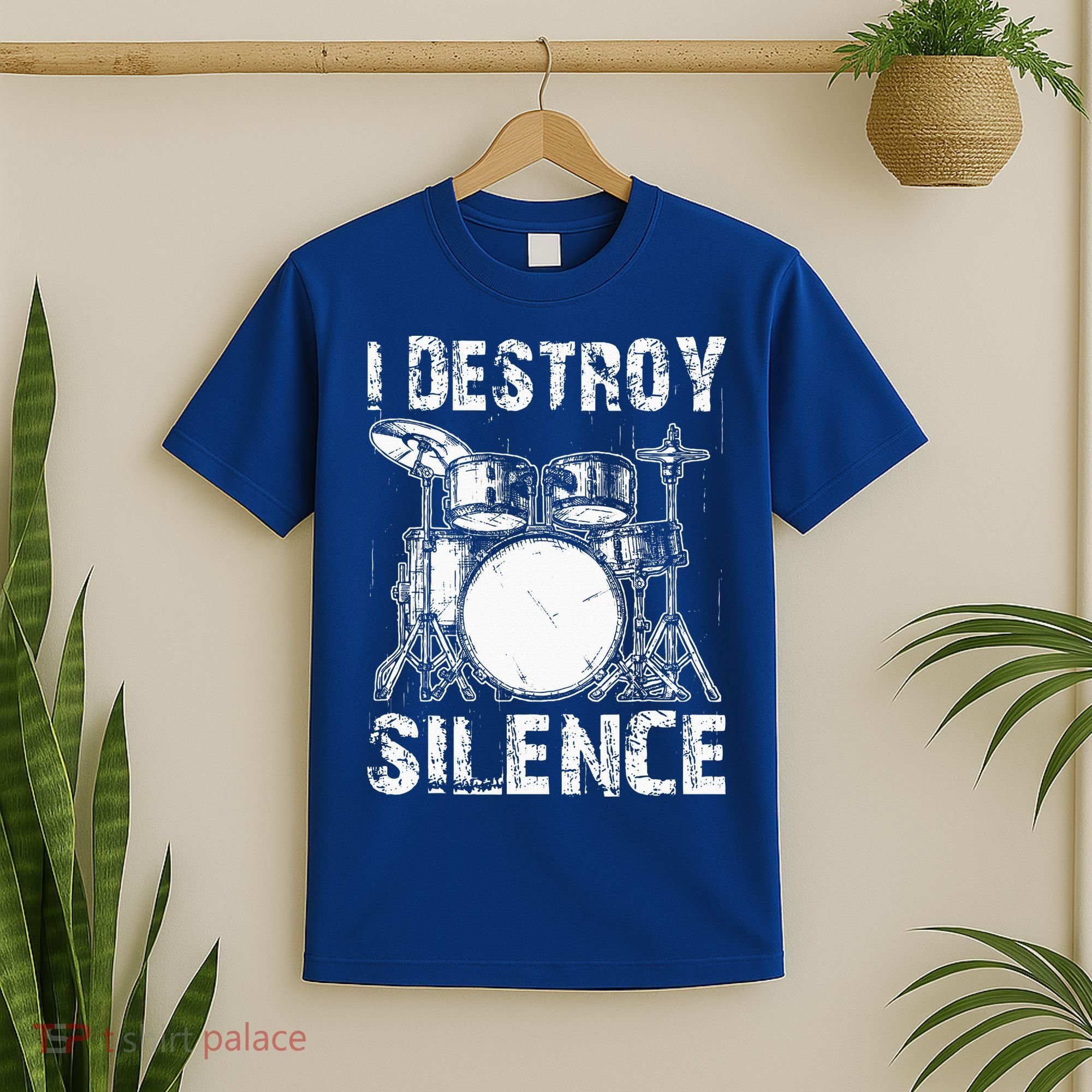 Cute Drum Set Women Drumming Rocker Music Percussion T-Shirt
