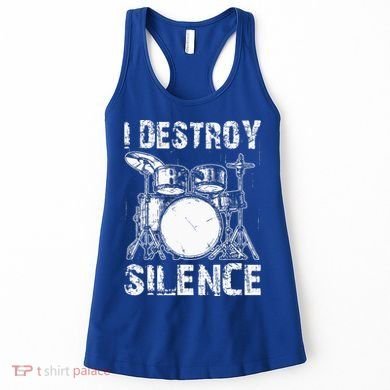 Cute Drum Set Women Drumming Rocker Music Percussion Women's Tank Top