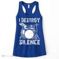 Cute Drum Set Women Drumming Rocker Music Percussion Women's Tank Top thumb 0