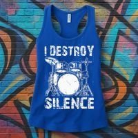 Cute Drum Set Women Drumming Rocker Music Percussion Women's Tank Top thumb 3