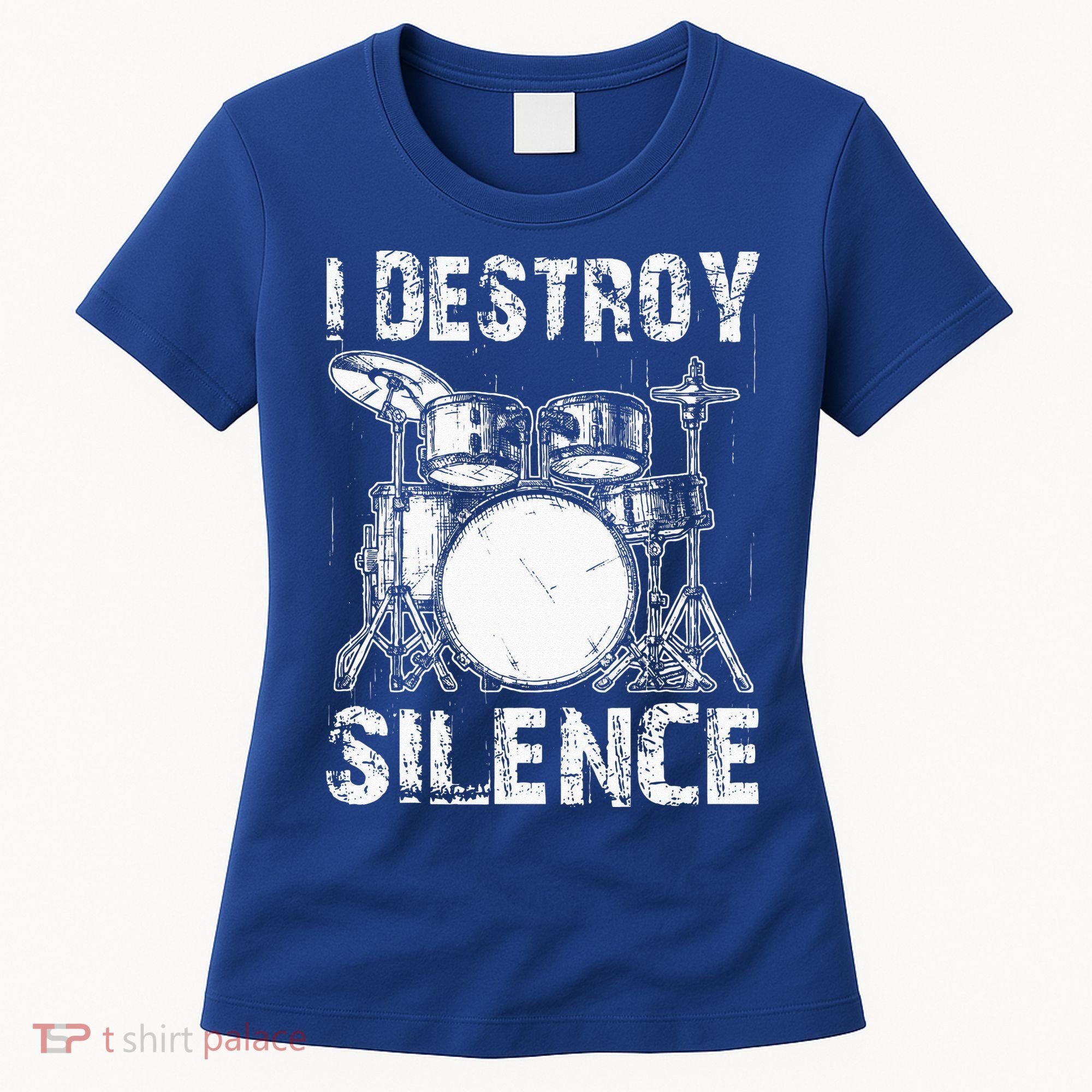 Cute Drum Set Women Drumming Rocker Music Percussion Women's T-Shirt