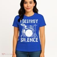 Cute Drum Set Women Drumming Rocker Music Percussion Women's T-Shirt thumb 4