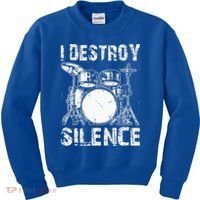 Cute Drum Set Women Drumming Rocker Music Percussion Kids Sweatshirt thumb 0