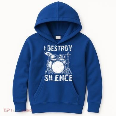Cute Drum Set Women Drumming Rocker Music Percussion Kids Hoodie