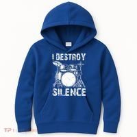 Cute Drum Set Women Drumming Rocker Music Percussion Kids Hoodie thumb 0