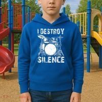 Cute Drum Set Women Drumming Rocker Music Percussion Kids Hoodie thumb 2