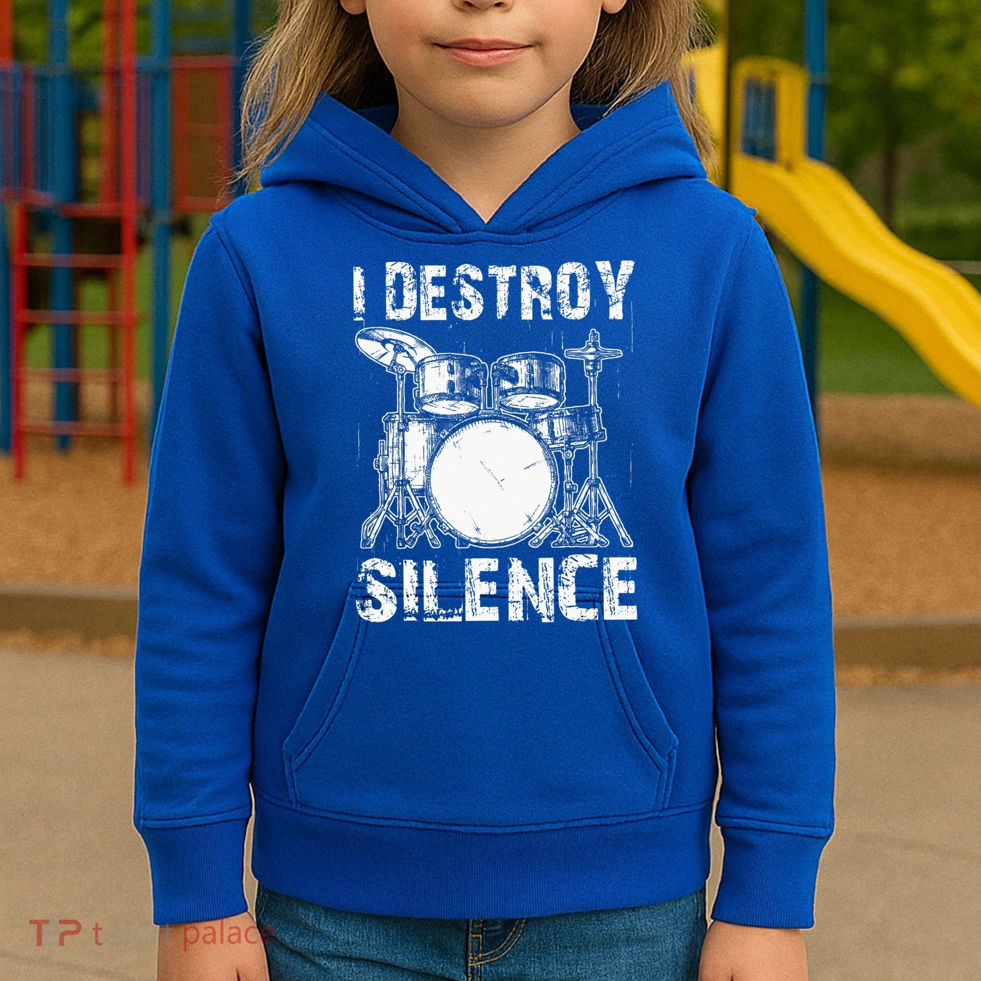 Cute Drum Set Women Drumming Rocker Music Percussion Kids Hoodie