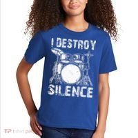 Cute Drum Set Women Drumming Rocker Music Percussion Kids T-Shirt thumb 2