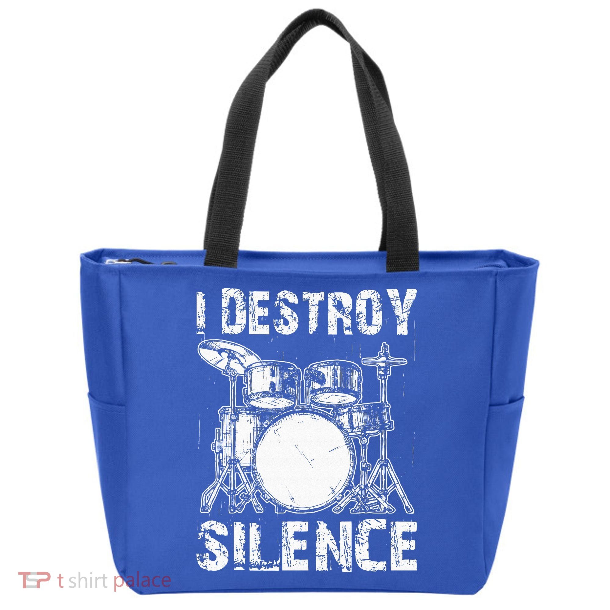 Cute Drum Set Women Drumming Rocker Music Percussion Tote Bag