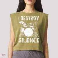 Cute Drum Set Women Drumming Rocker Music Percussion Garment-Dyed Women's Muscle Tee thumb 2