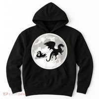 Christmas Dragon Santa Claus Moon Xmas Pajama Party Hoodie thumb 0