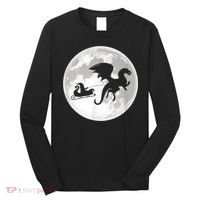 Christmas Dragon Santa Claus Moon Xmas Pajama Party Long Sleeve Shirt thumb 0