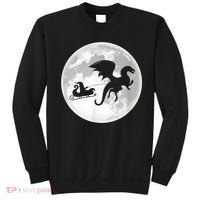 Christmas Dragon Santa Claus Moon Xmas Pajama Party Sweatshirt thumb 0