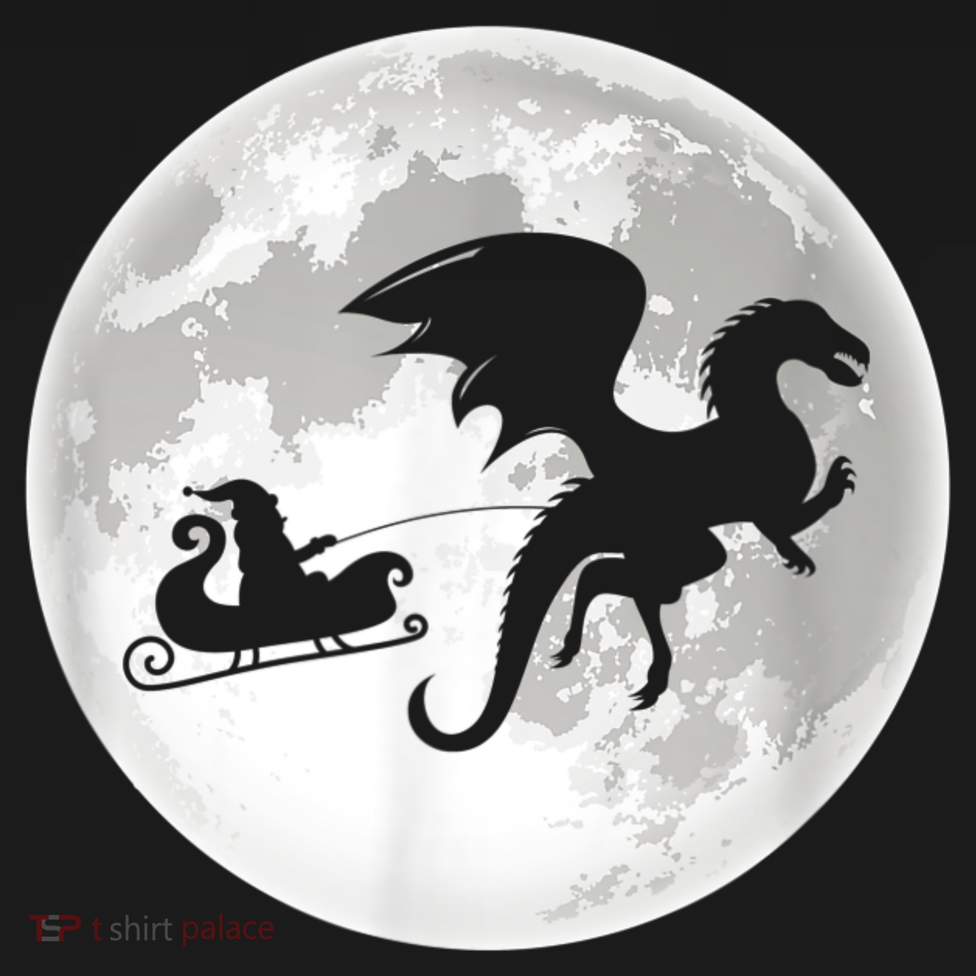 Christmas Dragon Santa Claus Moon Xmas Pajama Party Sweatshirt