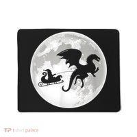 Christmas Dragon Santa Claus Moon Xmas Pajama Party Mousepad thumb 0