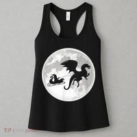 Christmas Dragon Santa Claus Moon Xmas Pajama Party Women's Tank Top thumb 3