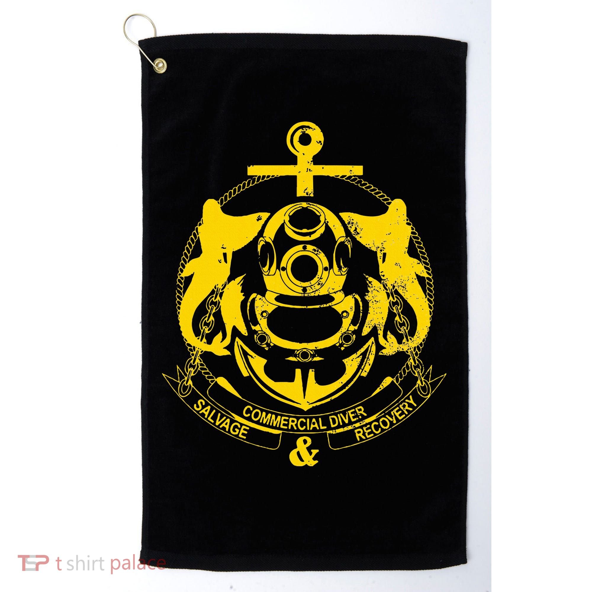 Commercial Diver Salvage Recovery Golf Towel