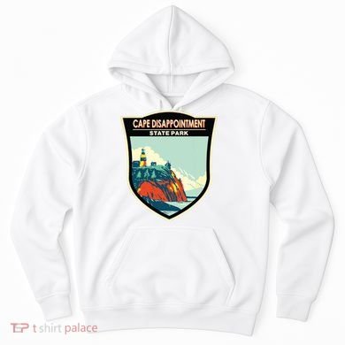 Cape Disappointment State Park Washington Badge Vintage Hoodie