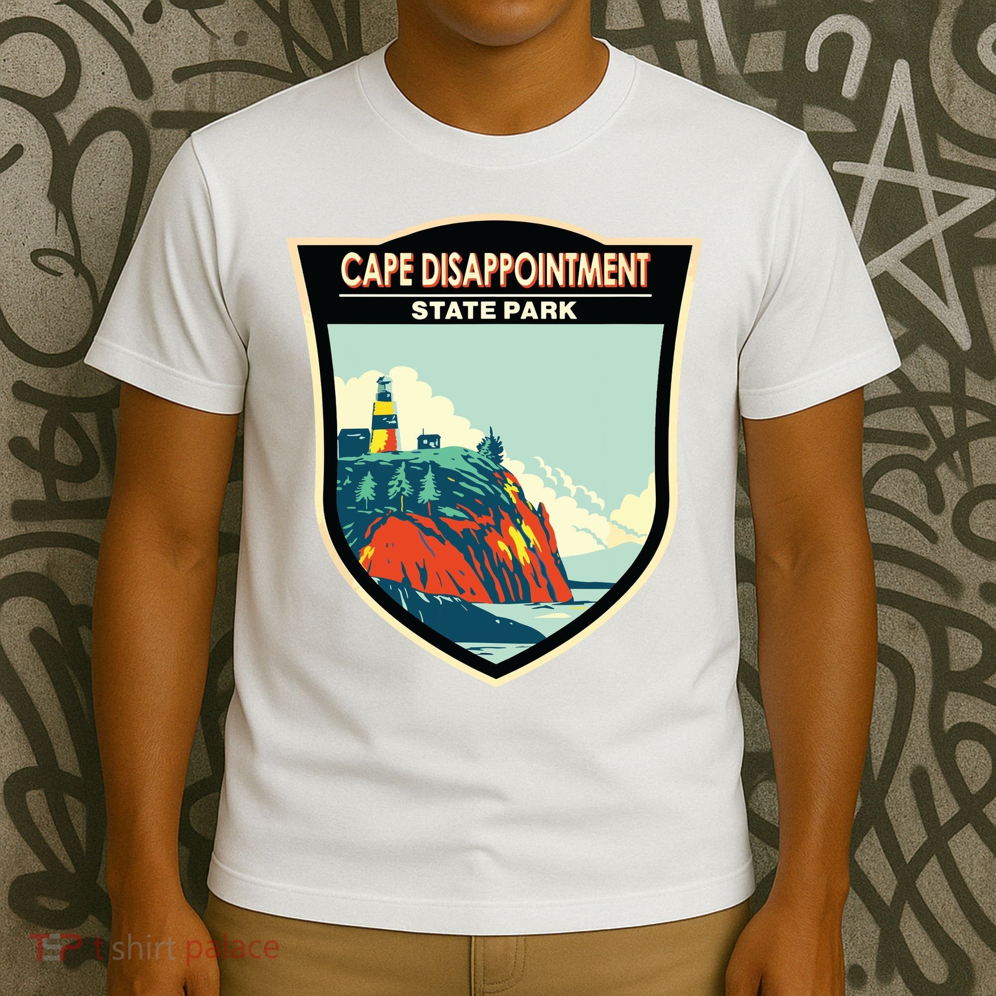 Cape Disappointment State Park Washington Badge Vintage T-Shirt