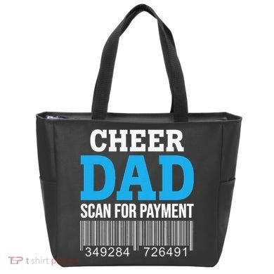 Cheer Dad Scan For Payment Father Ever Tote Bag