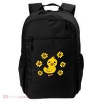 Cute Duck Summer Sunflower Kawaii Duck Backpack thumb 0