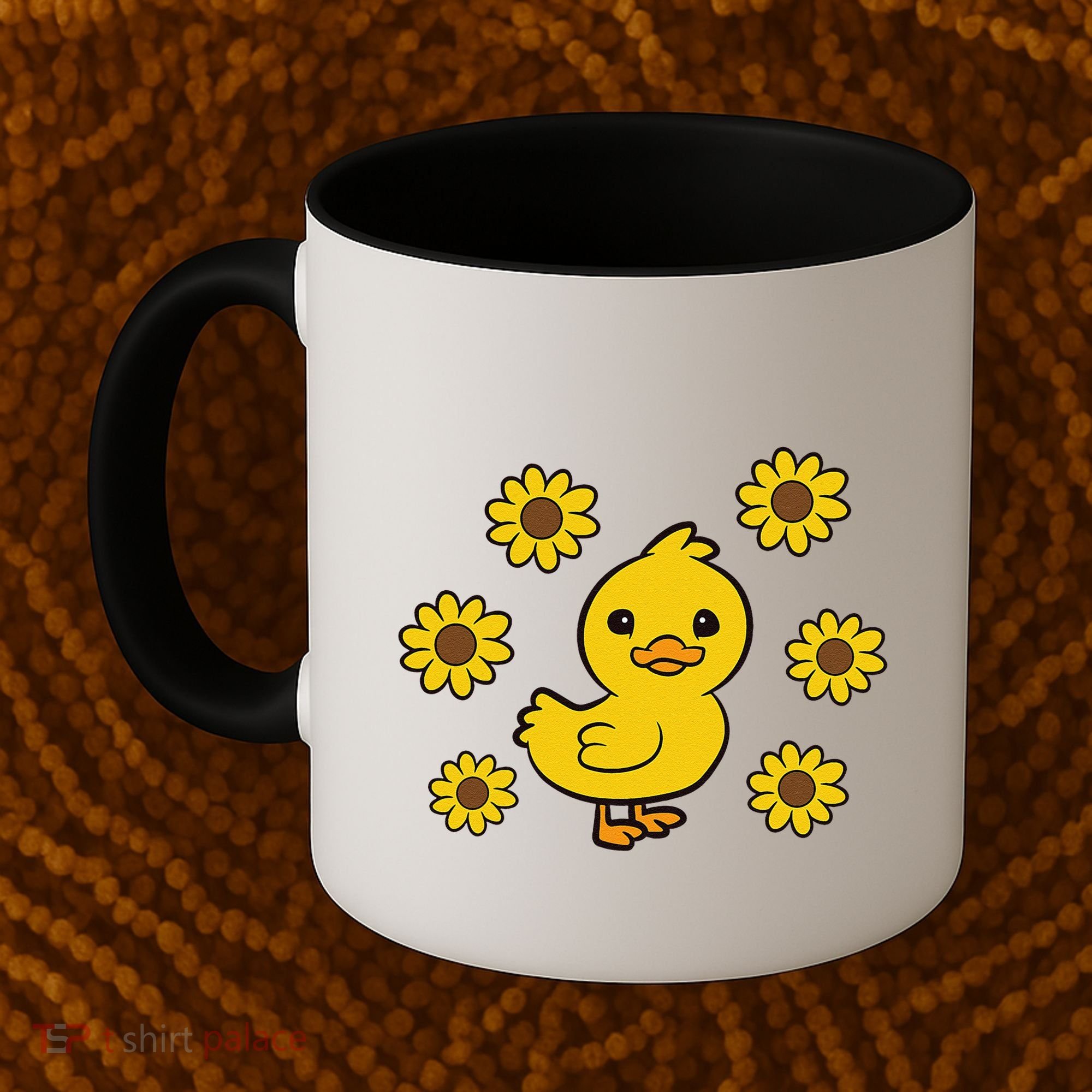 Cute Duck Summer Sunflower Kawaii Duck Coffee Mug
