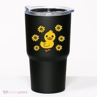 Cute Duck Summer Sunflower Kawaii Duck Tumbler thumb 0