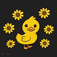 Cute Duck Summer Sunflower Kawaii Duck Tumbler thumb 3