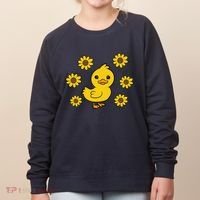 Cute Duck Summer Sunflower Kawaii Duck Women's Sweatshirt thumb 0