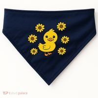 Cute Duck Summer Sunflower Kawaii Duck USA-Made Doggie Bandana thumb 0