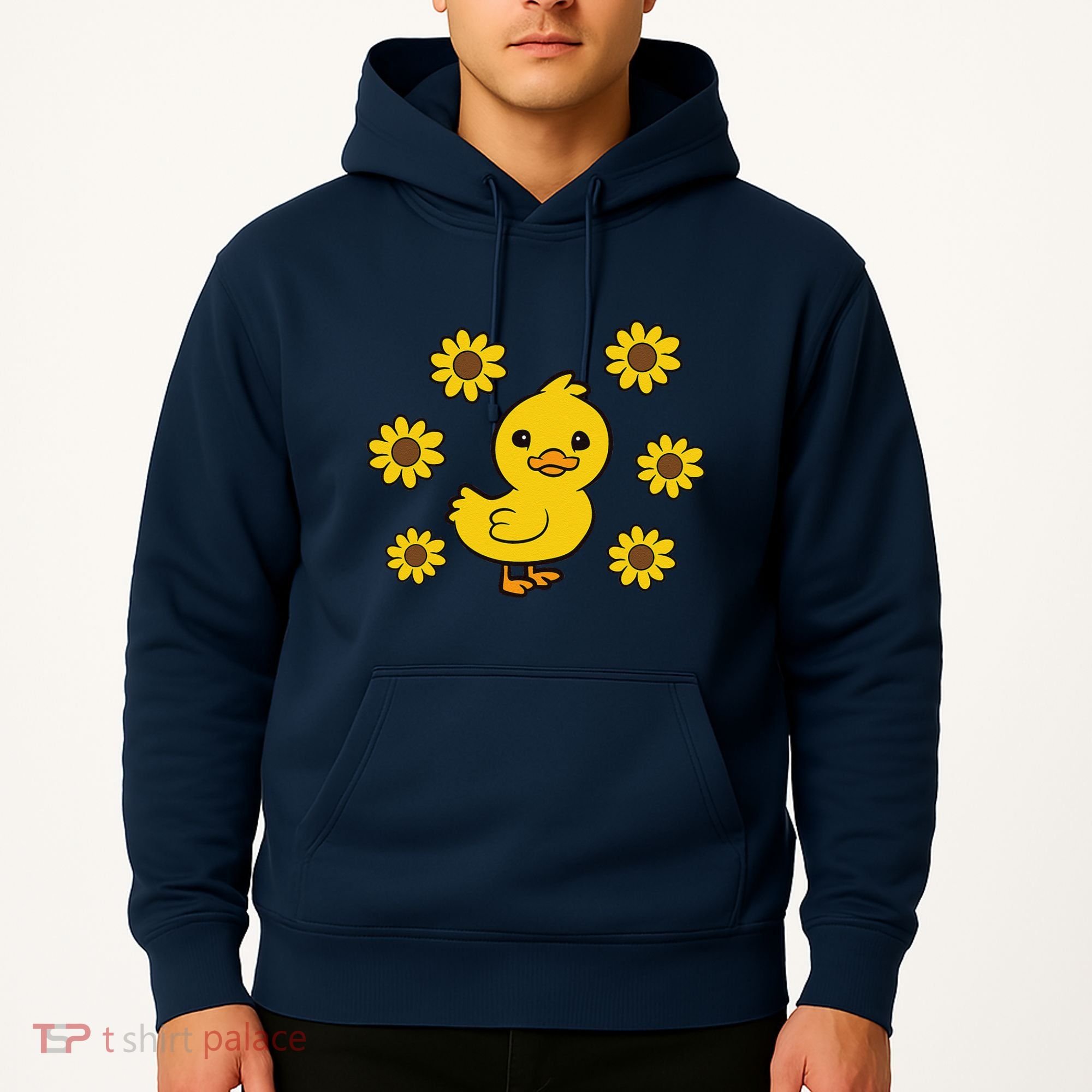 Cute Duck Summer Sunflower Kawaii Duck Hoodie