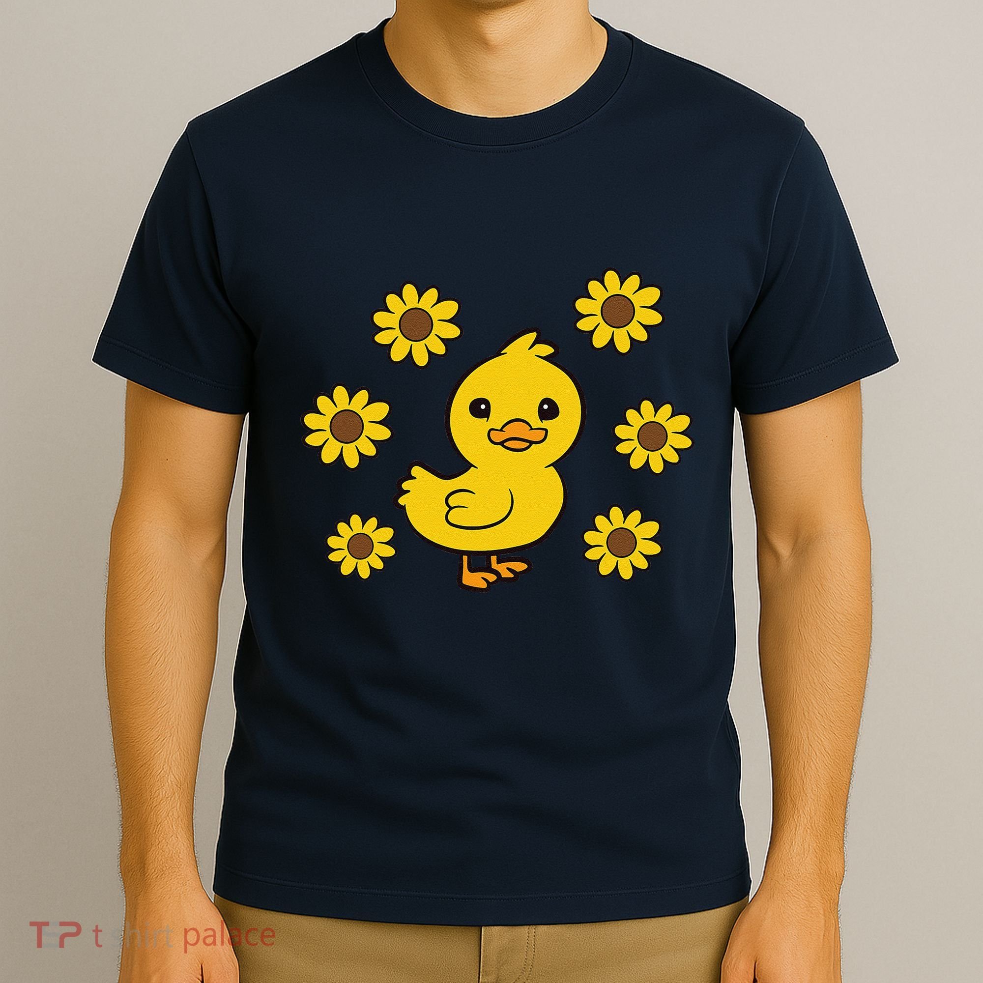 Cute Duck Summer Sunflower Kawaii Duck T-Shirt