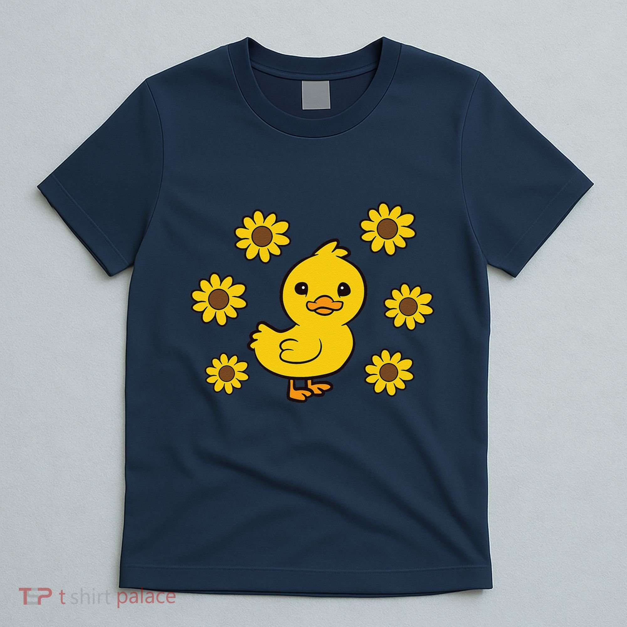 Cute Duck Summer Sunflower Kawaii Duck T-Shirt