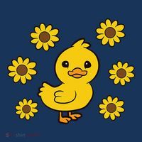 Cute Duck Summer Sunflower Kawaii Duck Women's Tank Top thumb 5