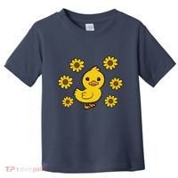 Cute Duck Summer Sunflower Kawaii Duck Toddler T-Shirt thumb 0