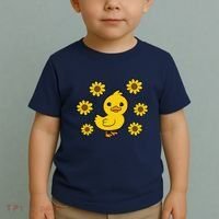Cute Duck Summer Sunflower Kawaii Duck Toddler T-Shirt thumb 2