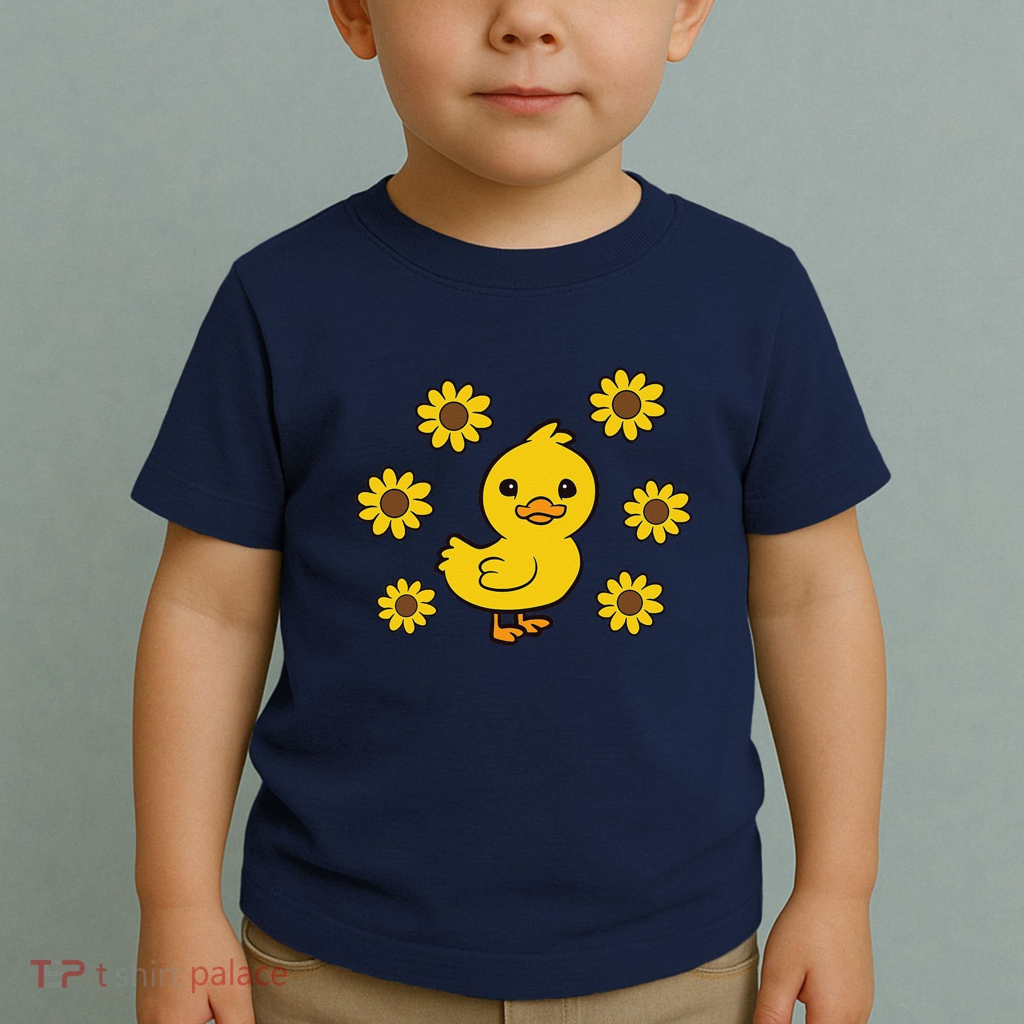Cute Duck Summer Sunflower Kawaii Duck Toddler T-Shirt