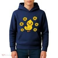 Cute Duck Summer Sunflower Kawaii Duck Kids Hoodie thumb 4