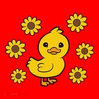 Cute Duck Summer Sunflower Kawaii Duck Santa Hat thumb 1