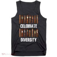 Celebrate Diversity Smoke Cigars Cigar Smoking Tank Top thumb 0