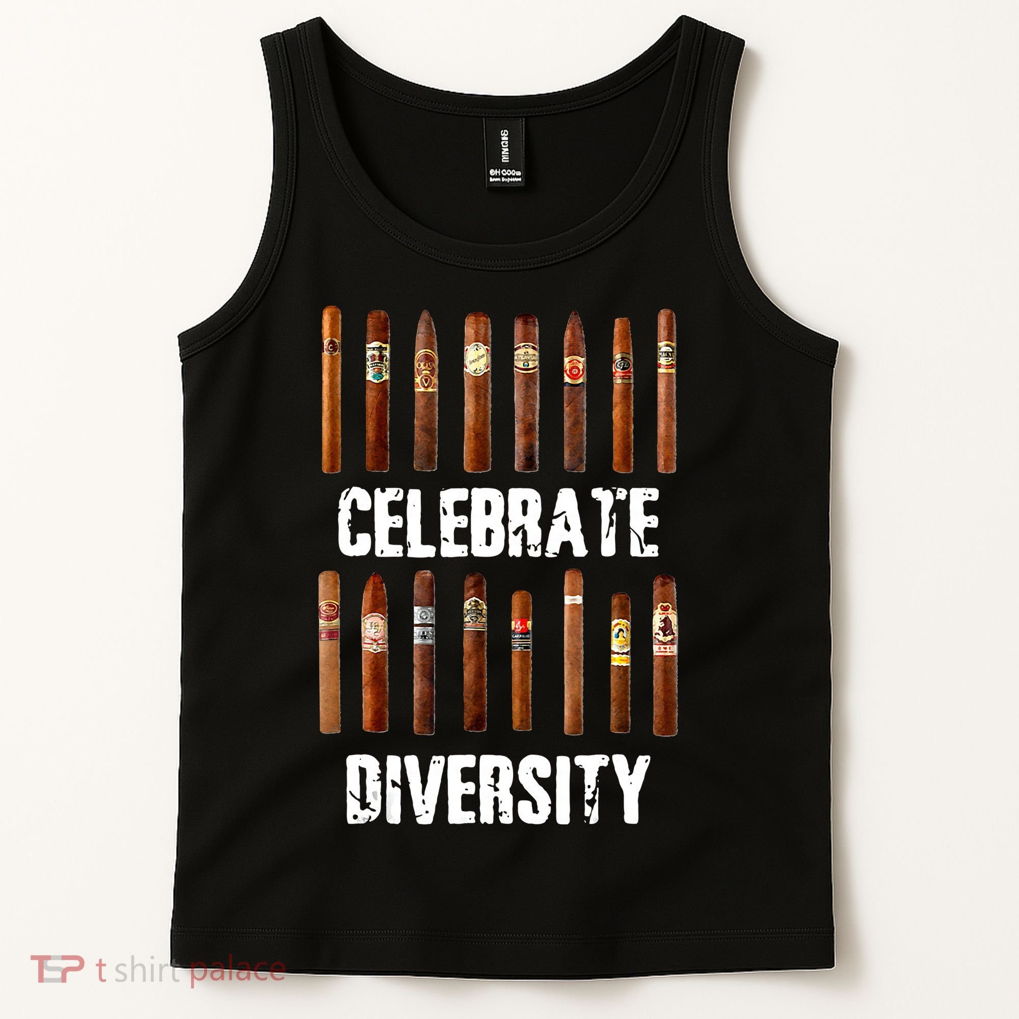 Celebrate Diversity Smoke Cigars Cigar Smoking Tank Top
