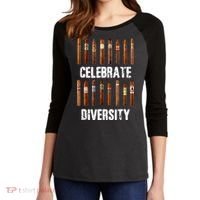 Celebrate Diversity Smoke Cigars Cigar Smoking Women's Tri-Blend 3/4-Sleeve Raglan Shirt thumb 2