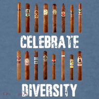 Celebrate Diversity Smoke Cigars Cigar Smoking Garment-Dyed Sweatshirt thumb 2