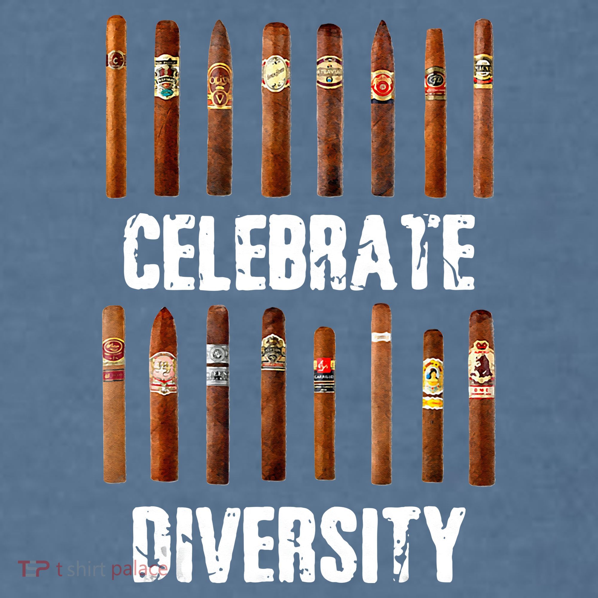 Celebrate Diversity Smoke Cigars Cigar Smoking Garment-Dyed Sweatshirt