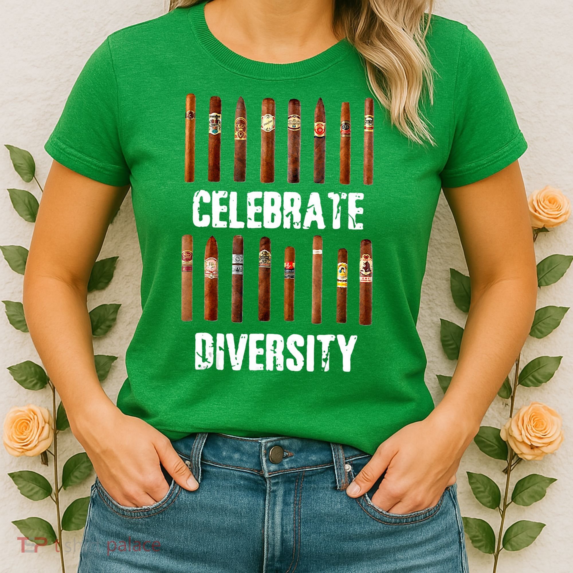 Celebrate Diversity Smoke Cigars Cigar Smoking Women's T-Shirt